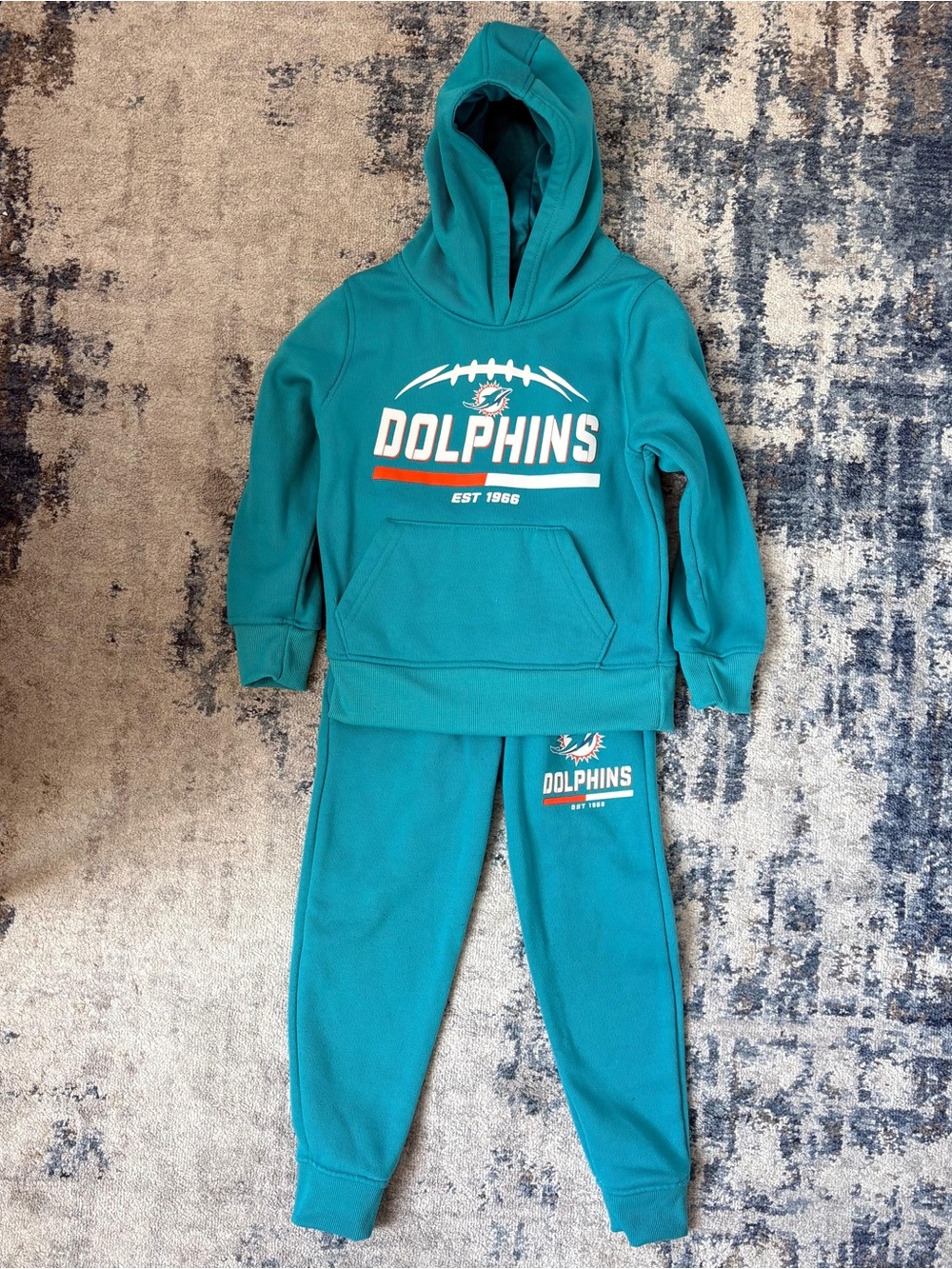 NFL Teal Miami Dolphins Kids Matching Hoodie & Joggers Set